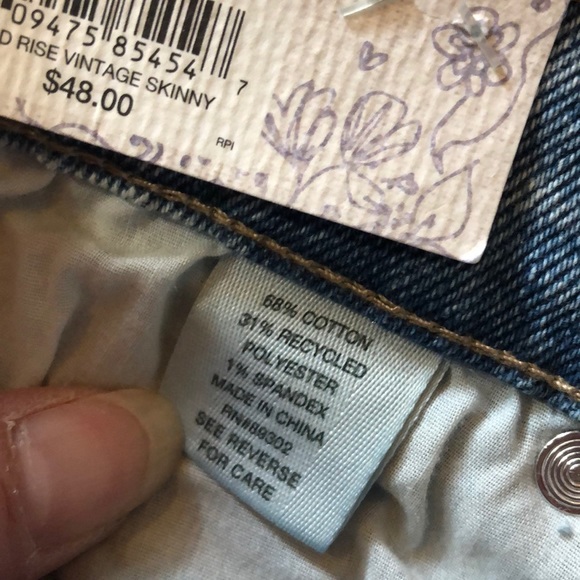 1 LEFT! 💕 NWT MUDD MID-RISE SKINNY JEANS Size 15 - Picture 7 of 8